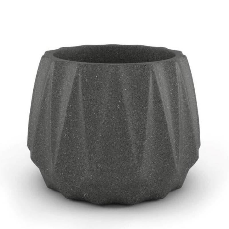 Arto Mid-Mod Tabletop Concrete Planter - Graphite